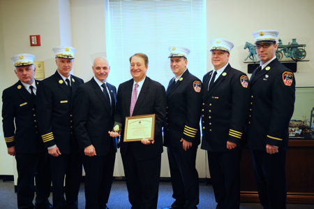 FDNY Swears in Howard Milstein as Honorary Battalion Chief 