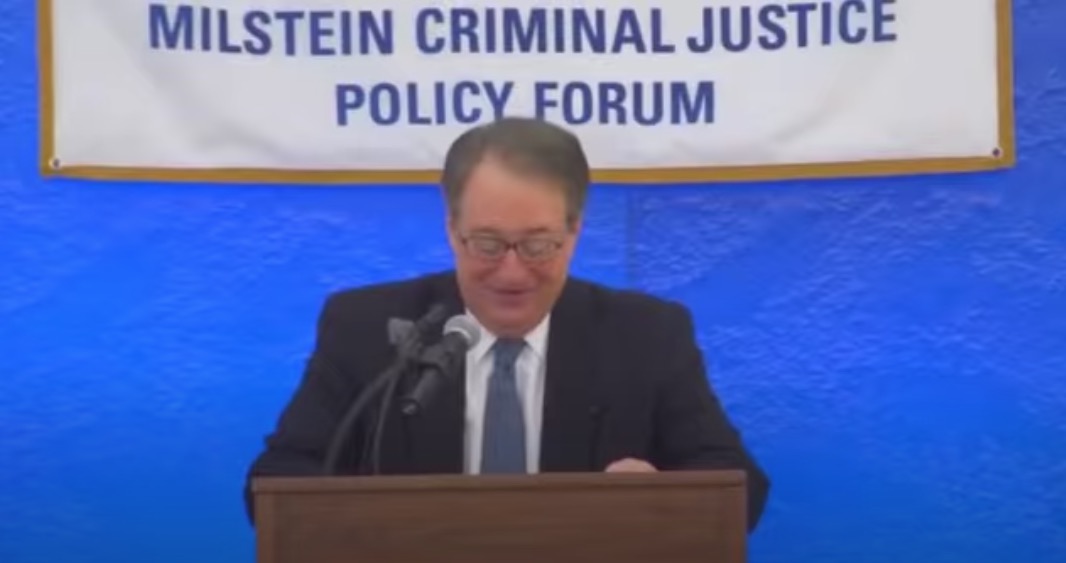 Howard Milstein introduces London Deputy Mayor Stephen Greenhalgh at the Milstein Criminal Justice Policy Forum on February 12, 2015.