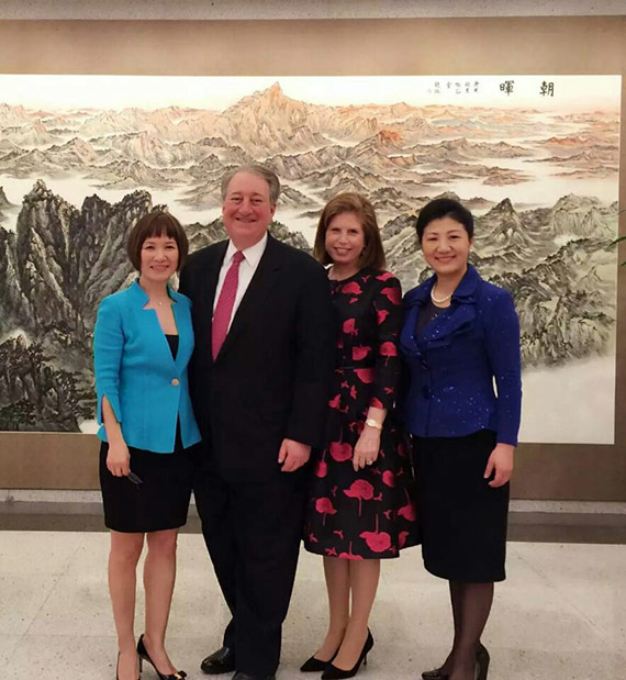 Michelle Miao, Program Manager/Director with the New York City Department of Finance and Trustee with the New York Blood CenterHoward Milstein; Abby Milstein; and Vice Consul Zhang Meifang